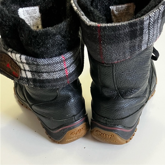 Women’s Pajar black boots with fold downed collar - Picture 3 of 5